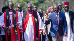 President William Ruto arriving at the consecration of Vitalis Job Ekuru as the 4th Bishop of the ACK Diocese of Katakwa, Busia County.
